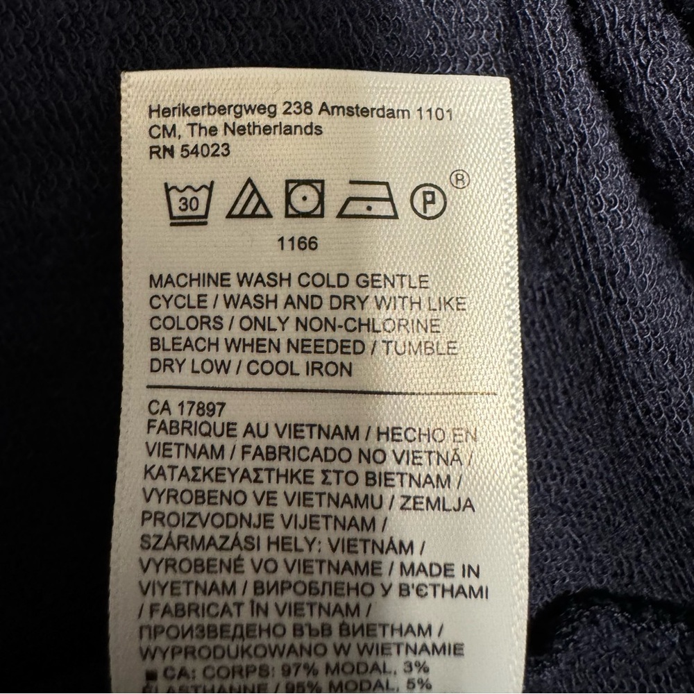 Athleta Studio Barre Sweatshirt Medium Long Sleeve Top Blue Off The Shoulder - Picture 8 of 8